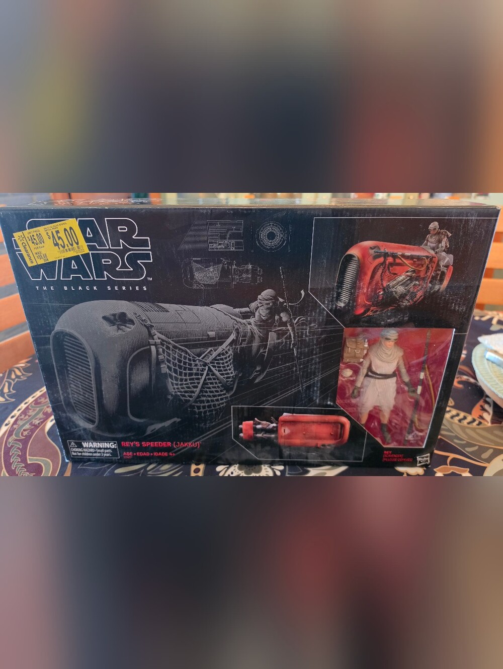 Star Wars The Black Series Rey's Speeder (Jakku) vehicle & figure set NIB